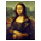 Vinilos Decorativos: Póster Mona Lisa Gioconda pixelado 4
