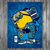 Vinilos Decorativos: Póster adhesivo Minion Bomb Box Graffiti 3