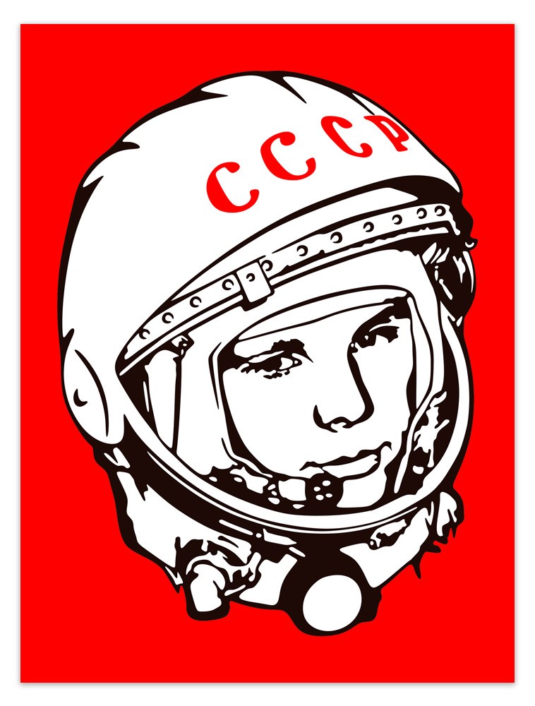 Vinilos Decorativos: Póster Astronauta Yuri Gagarin