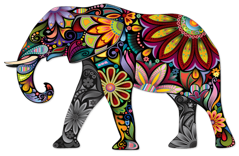 Vinilos Decorativos: Elefante Hindú 0