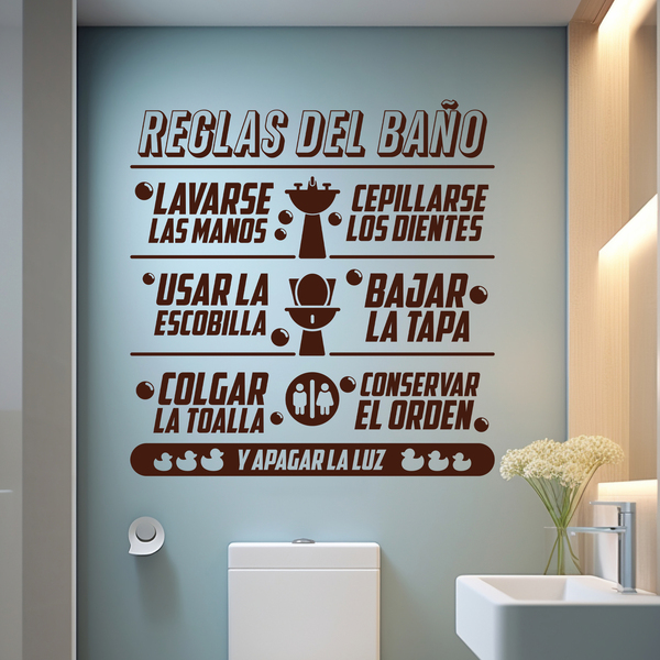 Vinilo decorativo: Normas del baño