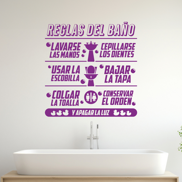 Vinilos Decorativos: Reglas del baño