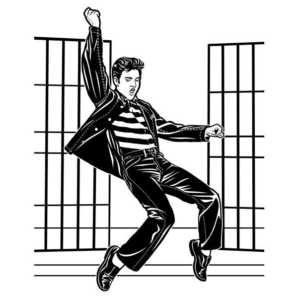 Vinilos Decorativos: Elvis Presley Jailhouse Rock