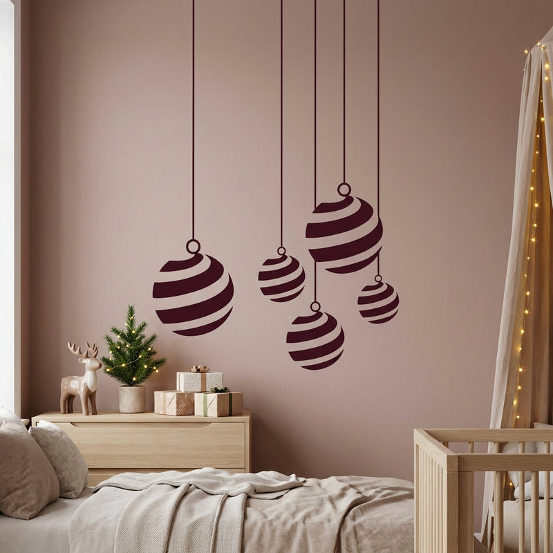 Vinilos Decorativos: Bolas navide&ntilde;as con espirales