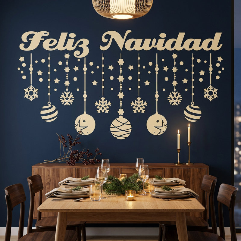 Vinilos Decorativos: Decoraci&oacute;n Feliz Navidad