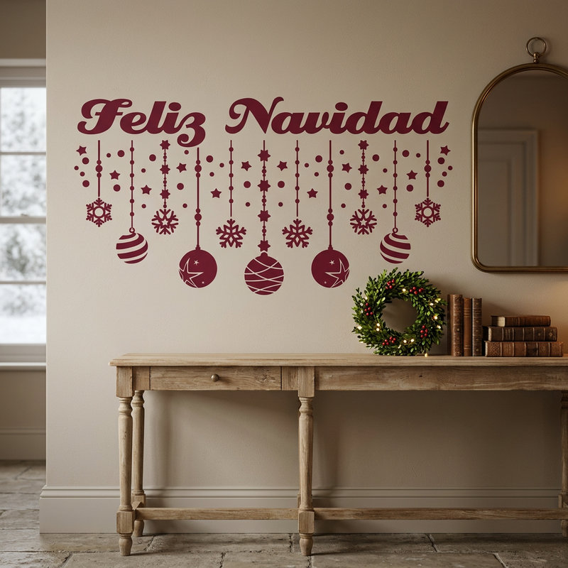 Vinilos Decorativos: Decoraci&oacute;n Feliz Navidad