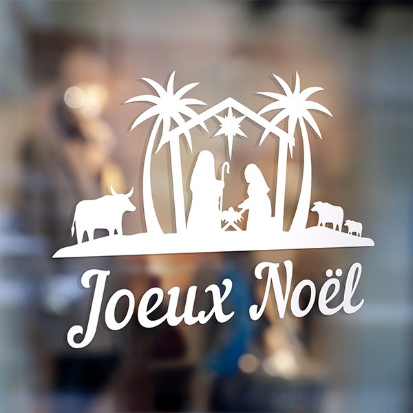 Vinilos Decorativos: Joyeux Noël en el portal de Belén
