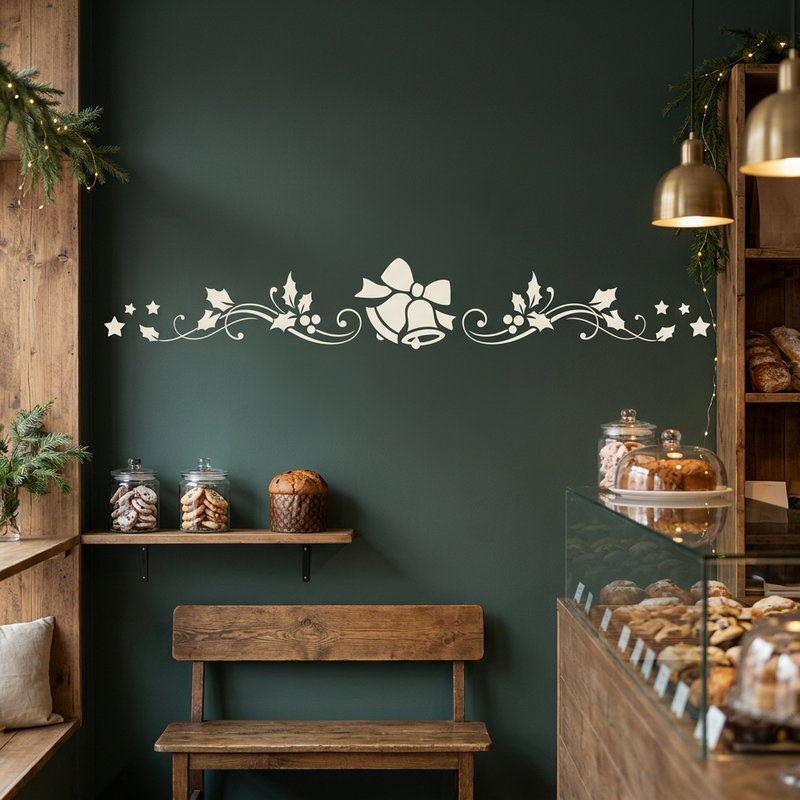 Vinilos Decorativos: Adorno navide&ntilde;o de campanas