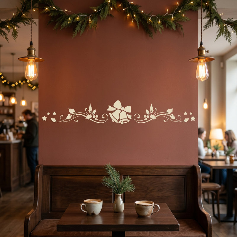 Vinilos Decorativos: Adorno navide&ntilde;o de campanas