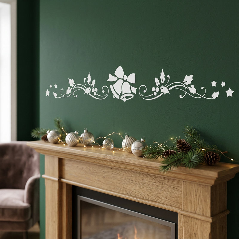 Vinilos Decorativos: Adorno navide&ntilde;o de campanas