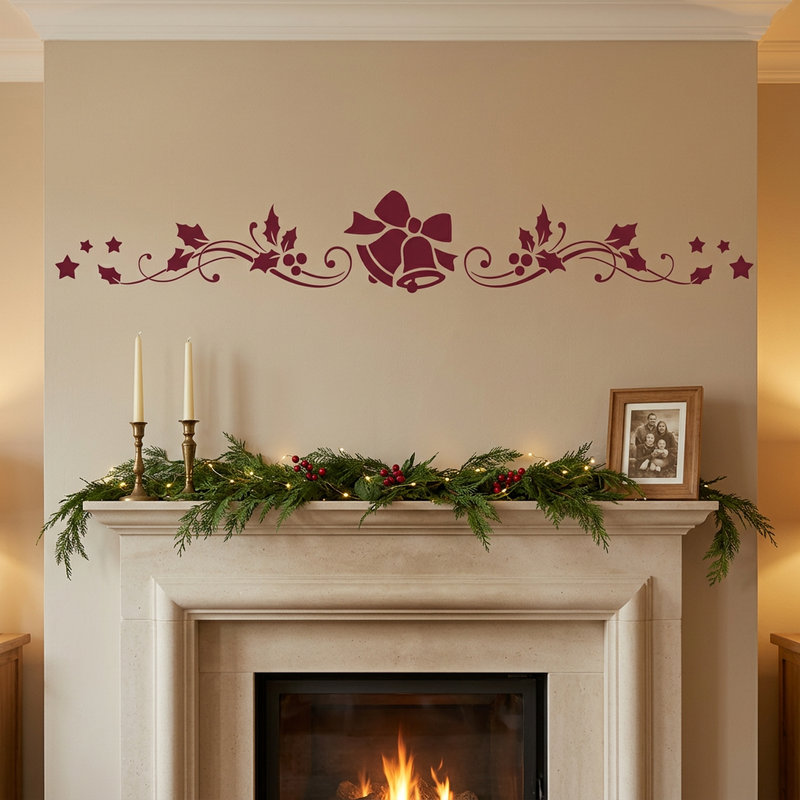 Vinilos Decorativos: Adorno navide&ntilde;o de campanas