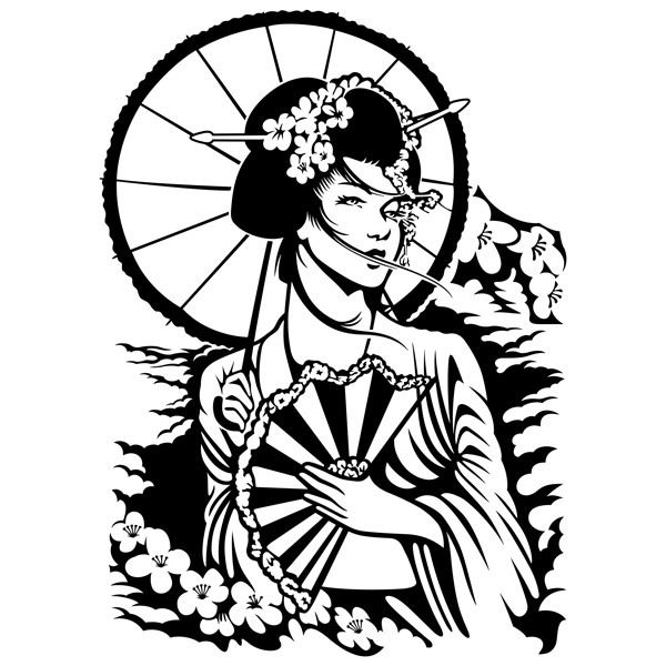 Vinilos Decorativos: Geisha japonesa