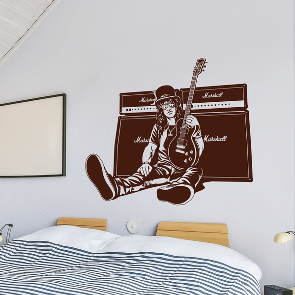 Vinilos Decorativos: Slash, guitarra y altavoces