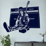 Vinilos Decorativos: Slash, guitarra y altavoces 4