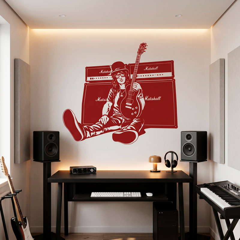 Slash, guitarra y altavoces 7