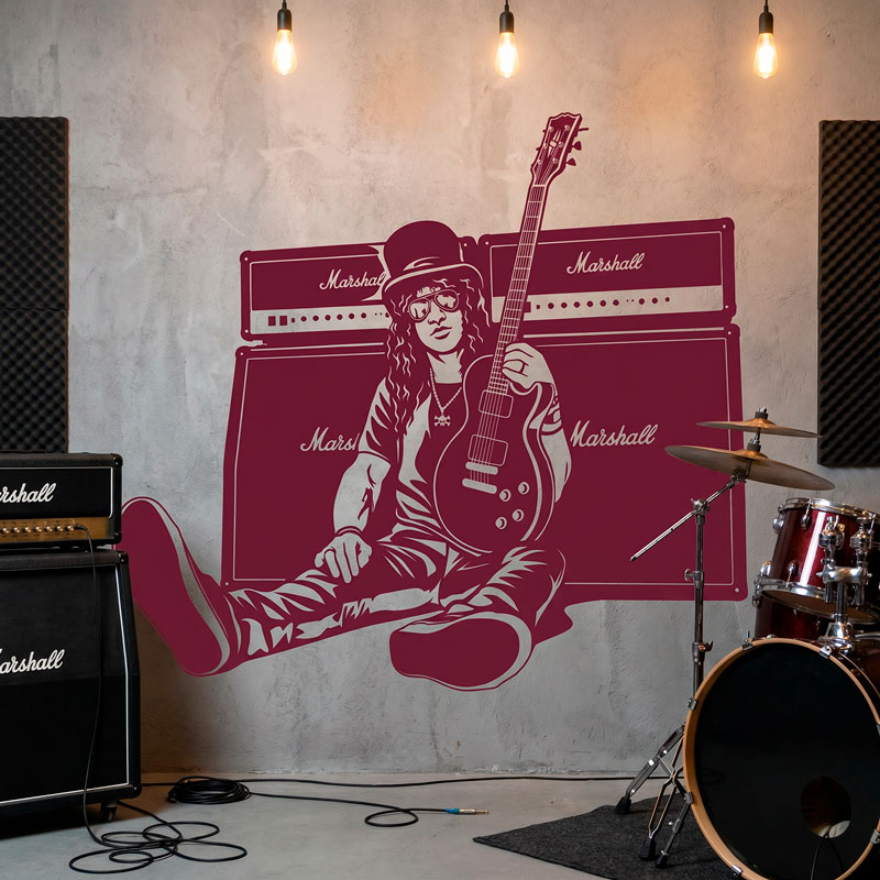 Slash, guitarra y altavoces 8