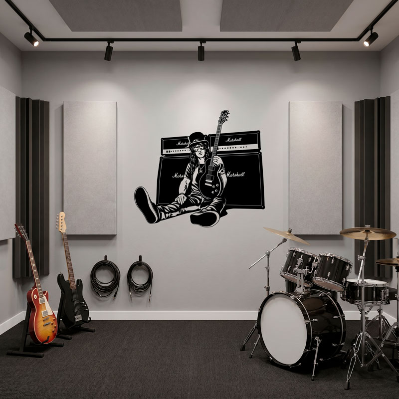 Slash, guitarra y altavoces 9