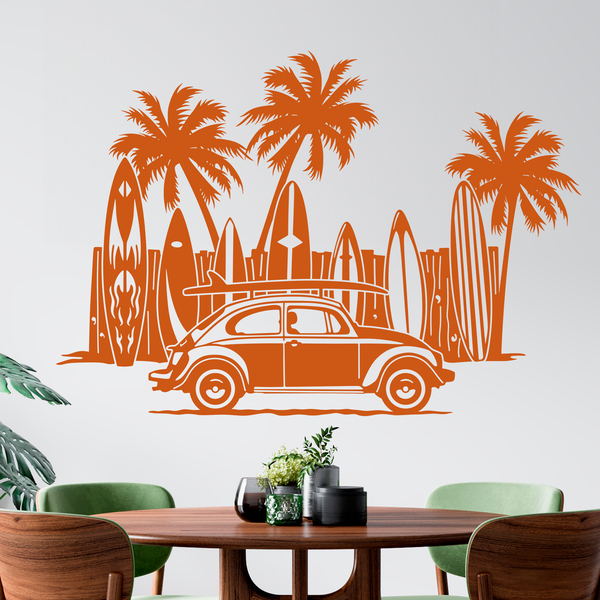 Vinilos Decorativos: Volkswagen, tablas de surf y palmeras