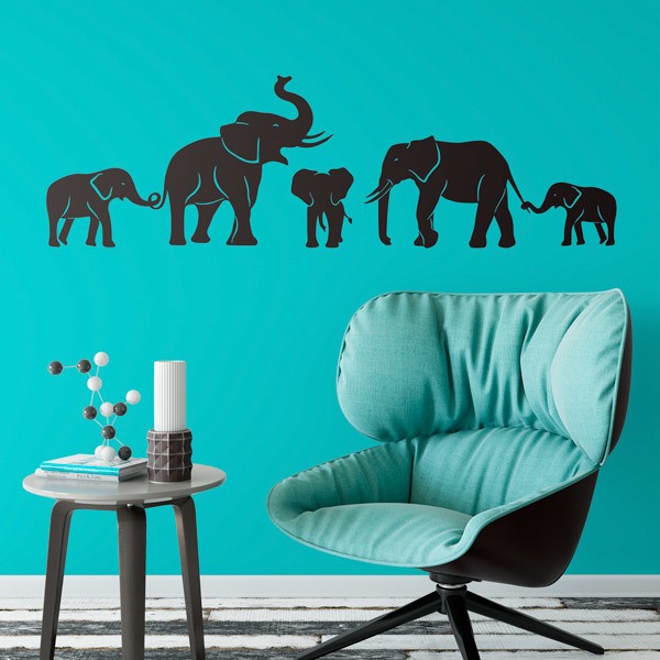 Vinilos Decorativos: Manada de elefantes