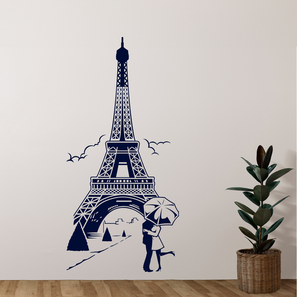 Vinilos Decorativos: Enamorados bajo la torre Eiffel