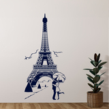 Vinilos Decorativos: Enamorados bajo la torre Eiffel 2