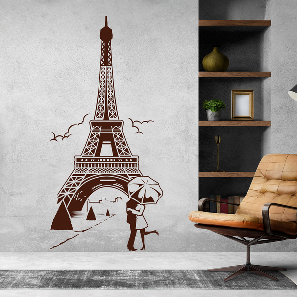 Vinilos Decorativos: Enamorados bajo la torre Eiffel