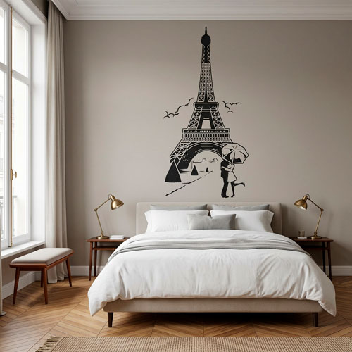 Vinilos Decorativos: Enamorados bajo la torre Eiffel