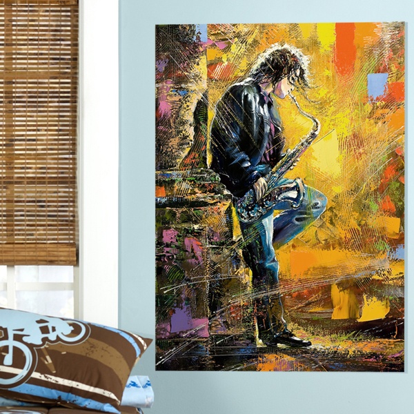 Vinilos Decorativos: Saxofonista callejero