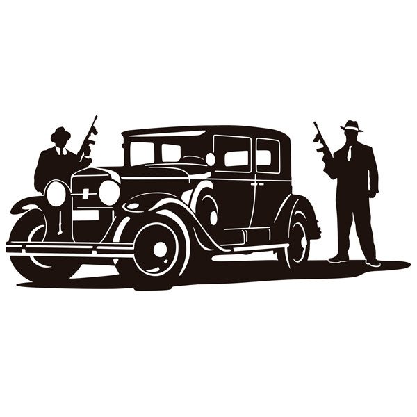 Vinilos Decorativos: Gánsters de Al Capone y Cadillac