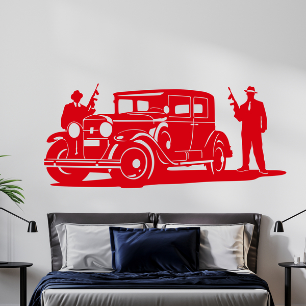 Vinilos Decorativos: Gánsters de Al Capone y Cadillac