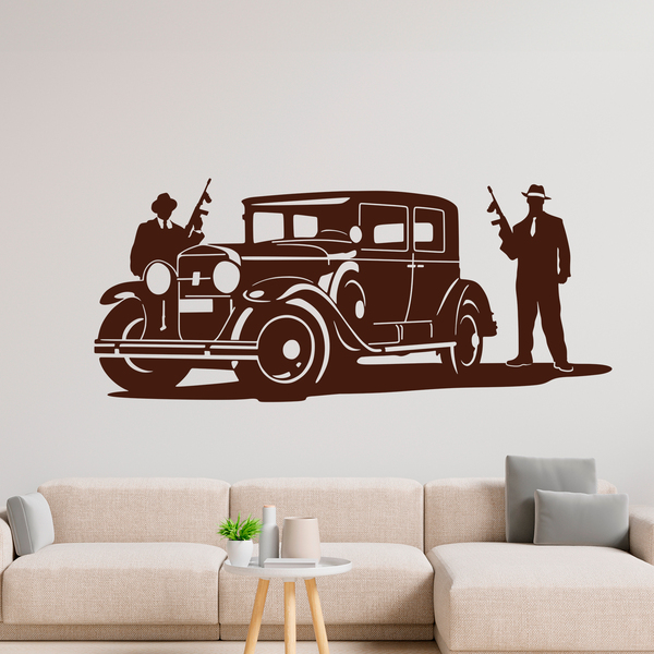 Vinilos Decorativos: Gánsters de Al Capone y Cadillac