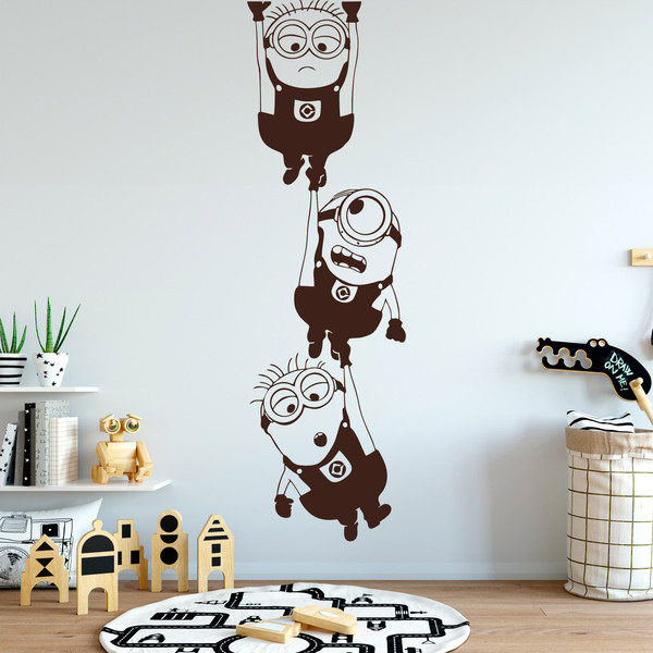 Vinilos Decorativos: Minions colgando