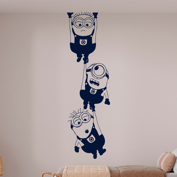 Vinilos Decorativos: Minions colgando