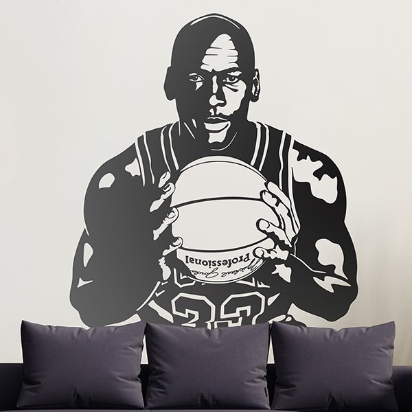 Vinilos Decorativos: Michael Jordan con balón