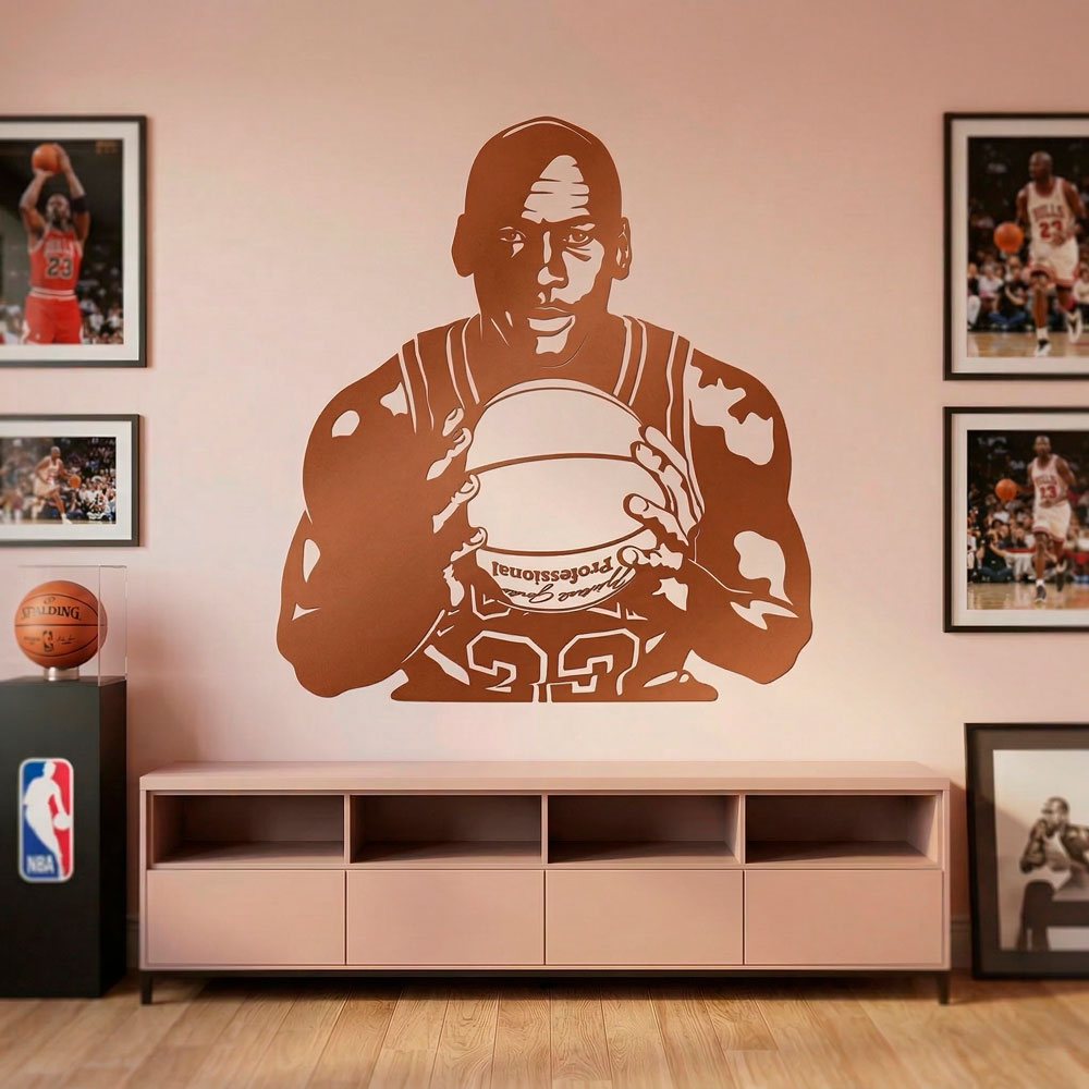 Michael Jordan con bal&oacute;n 4