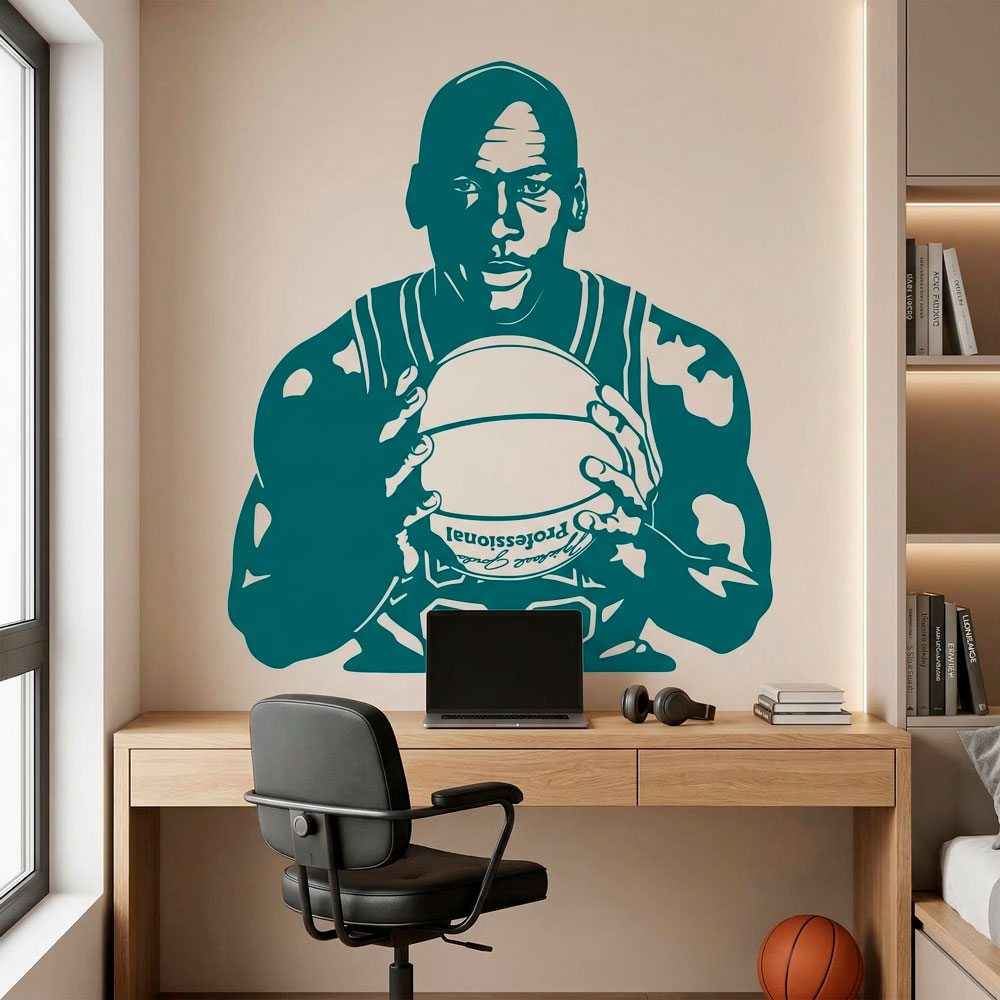 Michael Jordan con bal&oacute;n 5