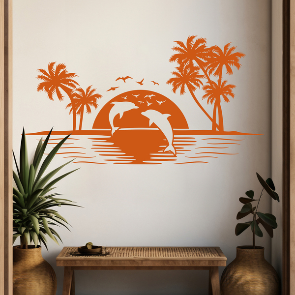 Vinilos Decorativos: Skyline Delfines