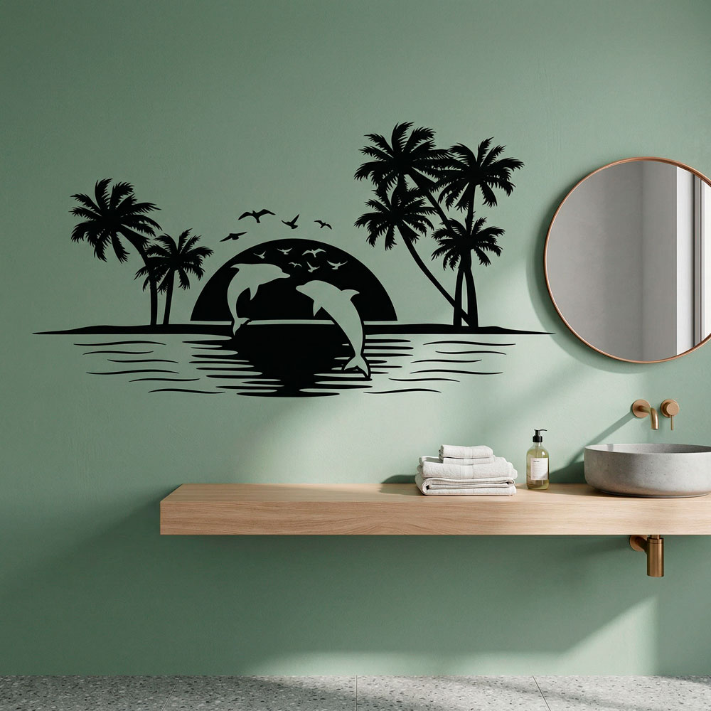 Vinilos Decorativos: Skyline Delfines