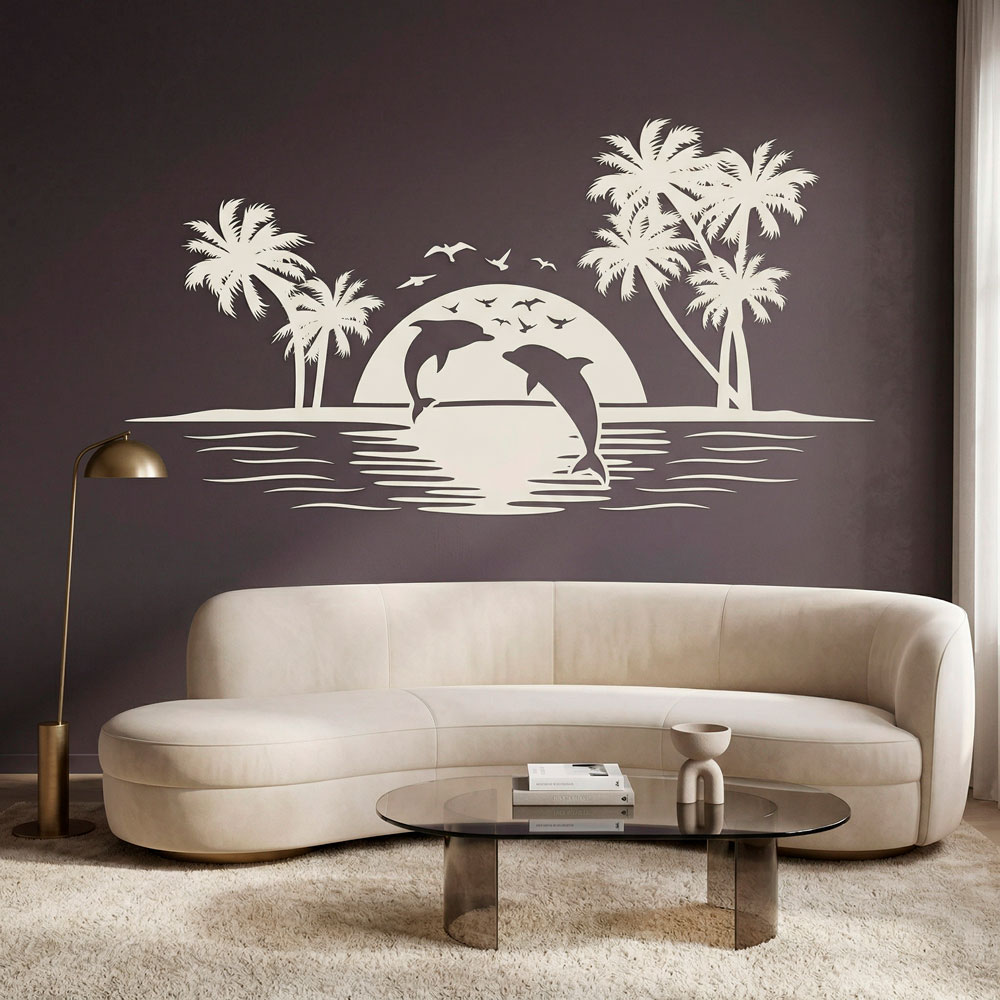 Vinilos Decorativos: Skyline Delfines