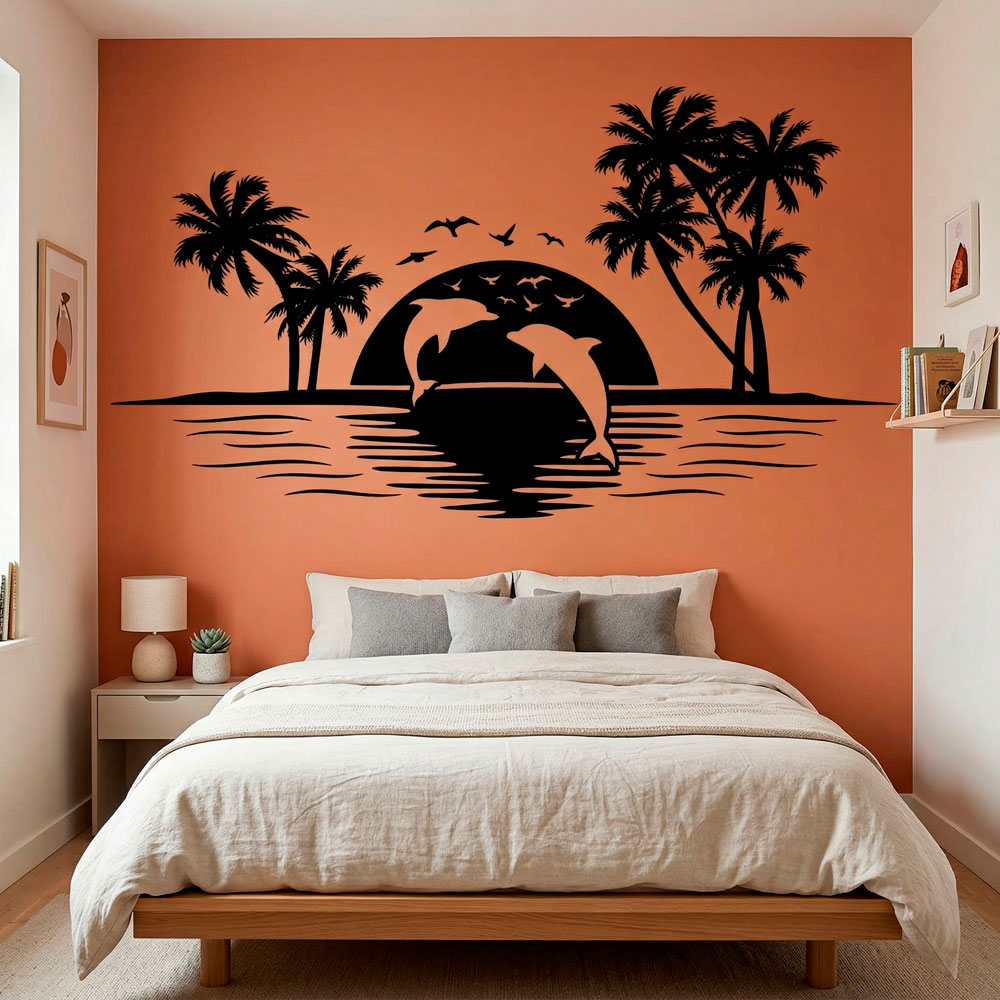 Vinilos Decorativos: Skyline Delfines