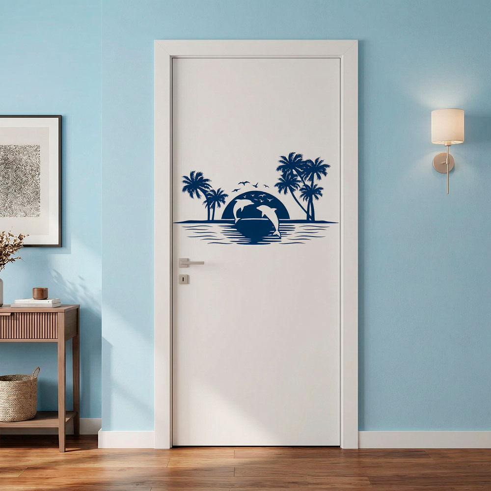 Vinilos Decorativos: Skyline Delfines