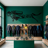 Vinilos Decorativos: Buceador con Equipo Completo 2