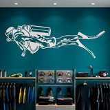 Vinilos Decorativos: Buceador con Equipo Completo 11