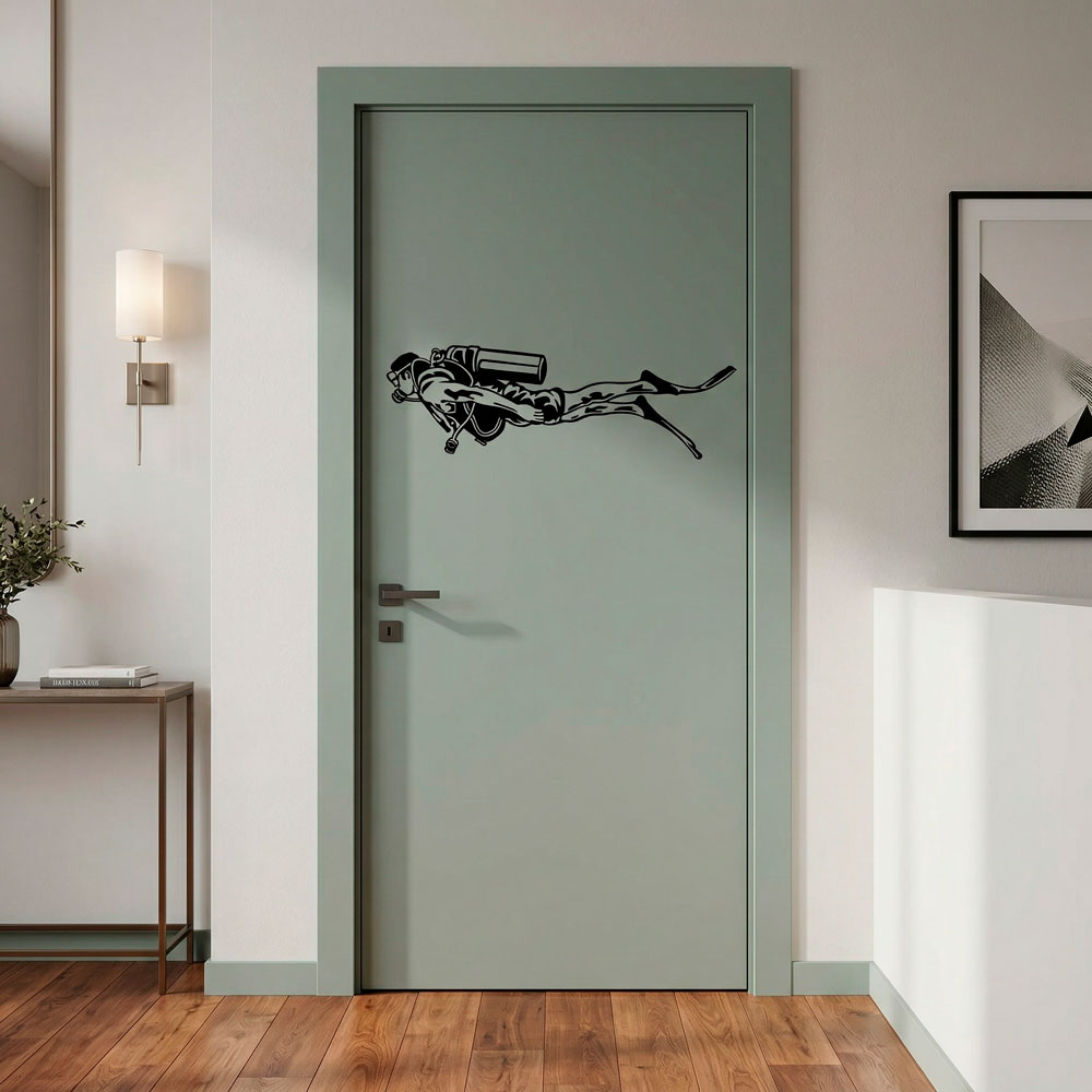 Vinilos Decorativos: Buceador con Equipo Completo