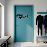 Vinilos Decorativos: Buceador con Equipo Completo 8