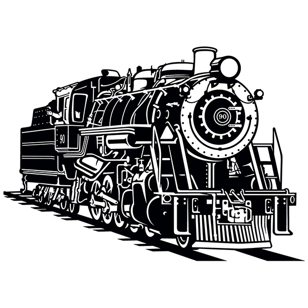 Vinilos Decorativos: Locomotora de vapor antigua