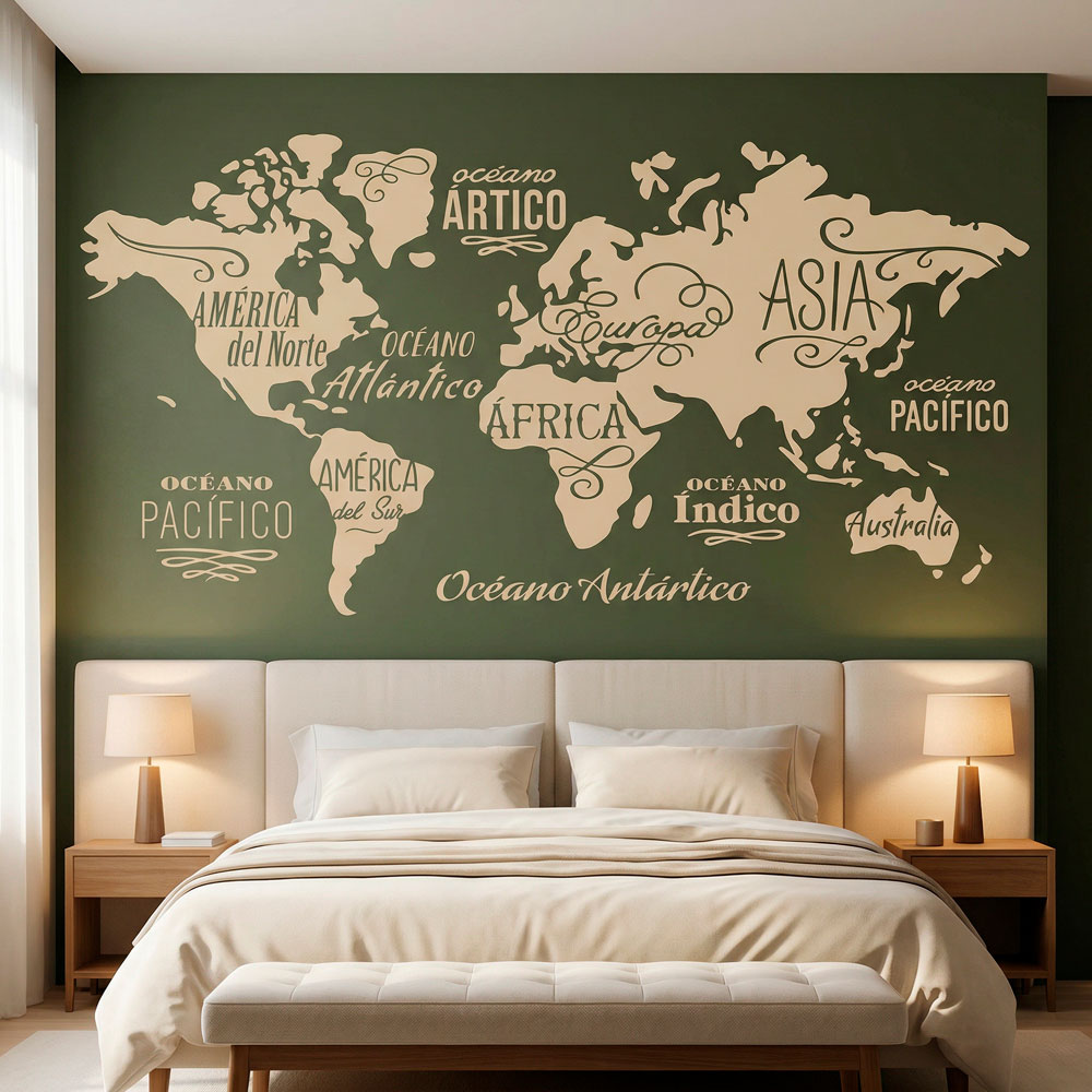 Mapa Mundi Oc&eacute;anos y Continentes en espa&ntilde;ol 17