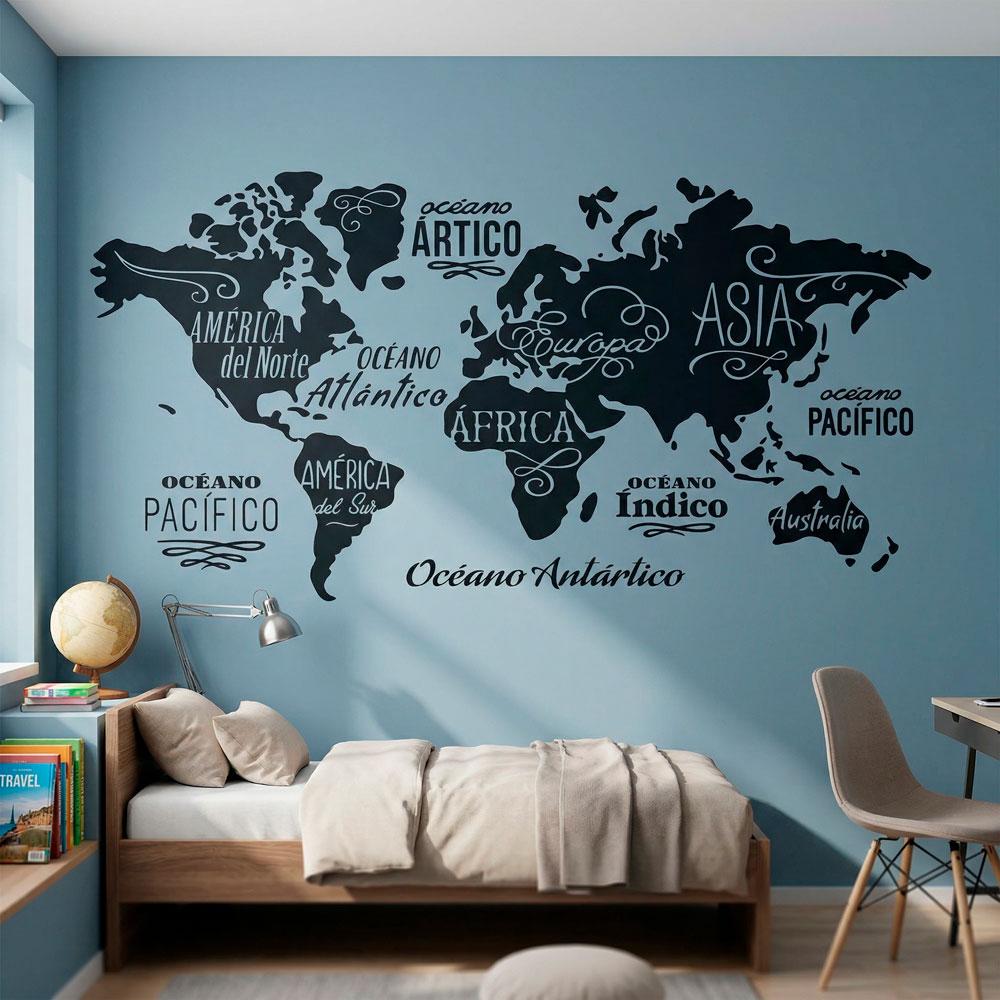 Mapa Mundi Oc&eacute;anos y Continentes en espa&ntilde;ol 20