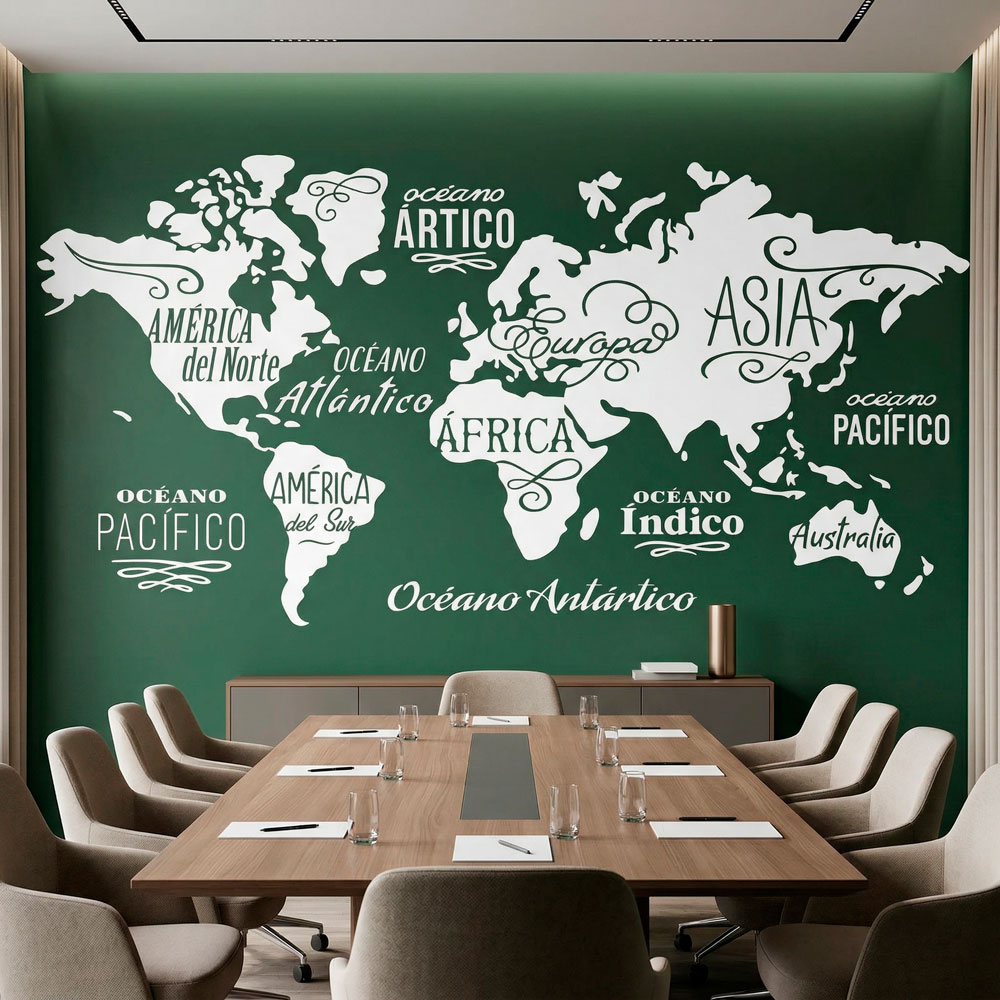 Mapa Mundi Oc&eacute;anos y Continentes en espa&ntilde;ol 21