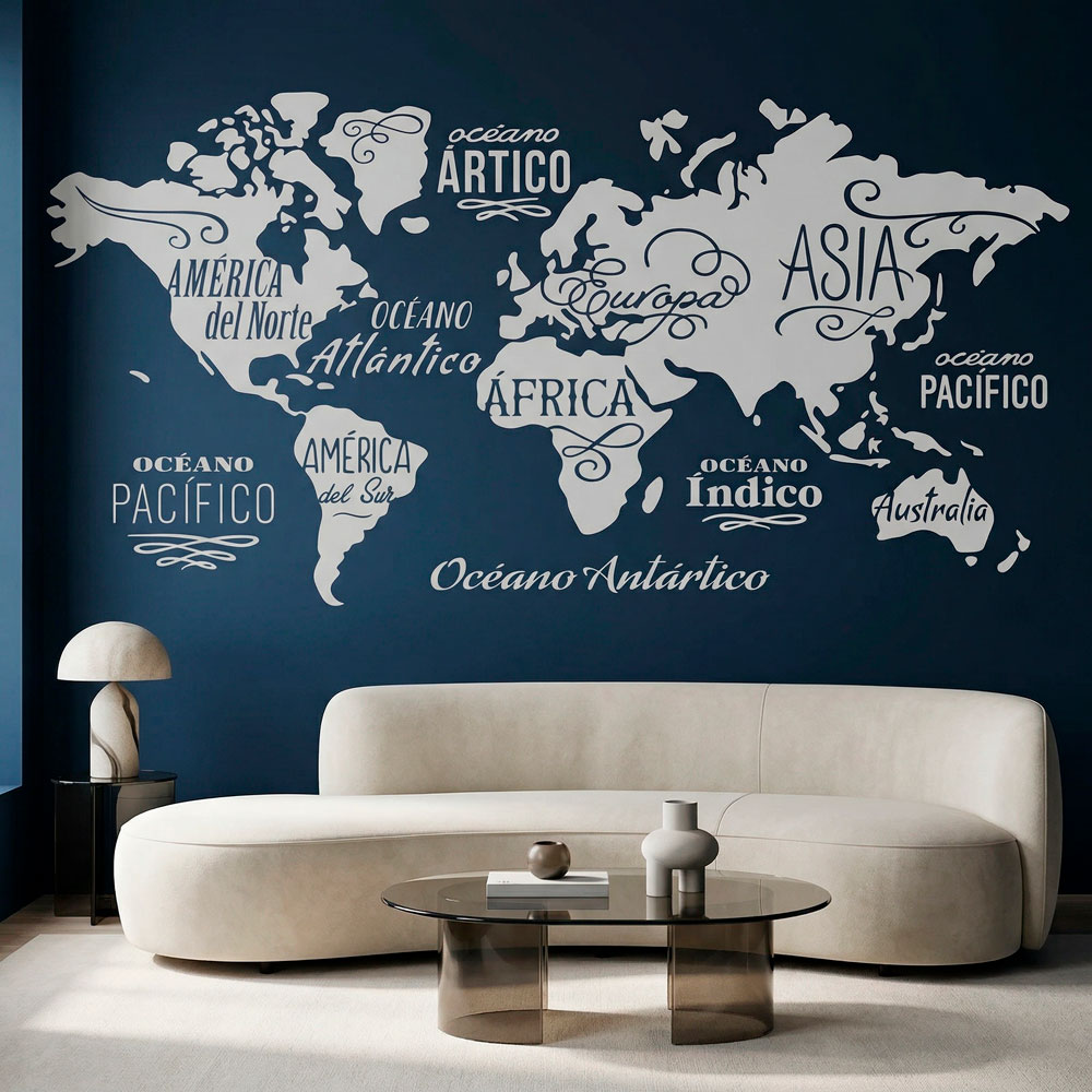 Mapa Mundi Oc&eacute;anos y Continentes en espa&ntilde;ol 10